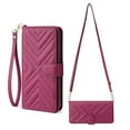 thumbnail image 1 of Dteck Crossbody Wallet Case for iPhone 16 Pro Max, PU Leather 6-Card Slots Holder Handbag Purse Flip Cover, Kickstand Folio Case with Wrist Strap Lanyard for iPhone 16 Pro Max,Rose, 1 of 5