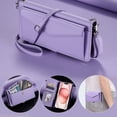 thumbnail image 1 of Dteck Crossbody Wallet Case for iPhone 16e,Magnetic Leather Card Slot Cash Pocket Case Shockproof Kickstand Full Body Protection Cover with Shoulder Strap/Wrist Strap,Purple, 1 of 9