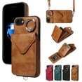 thumbnail image 1 of Dteck Crossbody Wallet Case for iPhone SE 2022/SE 2020/7/8 with Card Holder, PU Leather Case with Shoulder Strap, Purse Shockproof Flip Cover for iPhone 8/7/SE3/SE2 4.7 Inch,Brown, 1 of 10