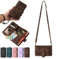 thumbnail image 1 of Dteck Crossbody Wallet Magnetic Phone Case for Samsung Galaxy S22 Ultra, Premium PU Leather Handbag Zipper Pocket with Lanyard Shoulder Strap Wristlet Folio Case for Samsung Galaxy S22 UltraBrown, 1 of 9