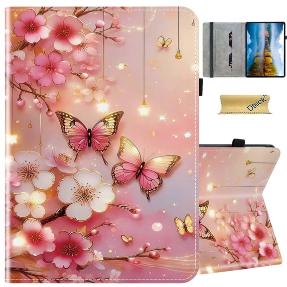 Dteck Cute Case for iPad mini 7 (A17 Pro) / iPad mini 6th Gen 8.3 inch, Slim Lightweight Fashion Pattern Stand Cover,Flower Butterfly