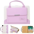 thumbnail image 1 of Dteck Cute Case for iPad Air 13 Inch 2024 / iPad Pro 12.9" 2022/2021/2020/2018, Slim Handbag Leather Protective Cover with Auto Wake/Sleep Stand Hand Strap Pocket for Girls Woman Kids,Pink Bowknot, 1 of 5