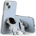thumbnail image 1 of Dteck Cute Case for iPhone 11 Pro Ultra Slim Astronaut Hidden Stand Case Gold Plating Frame Shockproof Case with Kickstand Case Gray,For iPhone 11 Pro, 1 of 6