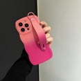 thumbnail image 1 of Dteck Cute Curly Wave Frame Shape For iPhone 12 Pro Max Case with Adjustable Wristband Kickstand Soft Silicone Shockproof Protective Multicolor Phone Cover for Women Girls, Pink+Rose, 1 of 9