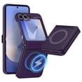 thumbnail image 1 of Dteck Designed for Samsung Galaxy Z Flip 6 Case with Hinge Protection, Slim Full Body Protective Shockproof Phone Case with Screen Protector for Galaxy Z Flip 6,Deep Purple, 1 of 6