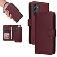 thumbnail image 1 of Dteck Detachable 2 in 1 Wallet Case for Samsung Galaxy S23 FE,Magnetic Leather Card Slots Case Shockproof Rubber Mag-Safe Cover with Wrist Strap,Winered, 1 of 13