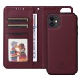 thumbnail image 1 of Dteck Detachable 2 in 1 Wallet Case for iPhone 11,Magnetic Leather Card Slots Case Shockproof Rubber Mag-Safe Cover with Wrist Strap,Winered, 1 of 12
