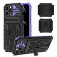 thumbnail image 1 of Dteck Detachable Sports Wristband Case for iPhone 13 Pro Max, Shockproof Hard PC TPU Bumper Hybrid Kickstand Cover, Great for Hiking Biking Walking Gym Running Workout Exercise Arm Band Case (Purple), 1 of 10