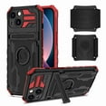 thumbnail image 1 of Dteck Detachable Sports Wristband Case for iPhone 13, Shockproof Hard PC Silicone Bumper Hybrid Kickstand Cover, Great for Hiking Biking Walking Gym Running Workout Exercise Arm Band Case (Red), 1 of 10