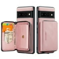 thumbnail image 1 of Dteck Detachable Wallet Case for Google Pixel 9 Pro / 9, Shockproof Zipper RFID Blocking Wallet Card Slots Stand Flip PU Leather Phone Cover for Google Pixel 9 Pro / 9 5G (2024), Pink, 1 of 1