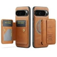 thumbnail image 1 of Dteck Detachable Wallet Case for Google Pixel 9 / 9 Pro,Magnetic Leather Card Slot Wallet 2 in 1 Case Shockproof Kickstand Cover for Google Pixel 9 / 9 Pro,Brown, 1 of 6