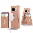 thumbnail image 1 of Dteck Detachable Wallet Case for Google Pixel 9A with Stand, Strong Magnetic Card Holder Case Compatible with MagSafe, Shockproof PU Leather RFID Blocking Flip Credit Purse Cover, Rosegold, 1 of 8