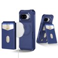 thumbnail image 1 of Dteck Detachable Wallet Case for Google Pixel 9A with Stand, Strong Magnetic Card Holder Case Compatible with MagSafe, Shockproof PU Leather RFID Blocking Flip Credit Purse Cover, Darkblue, 1 of 8