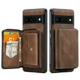 thumbnail image 1 of Dteck Detachable Wallet Case for Google Pixel Fold, Shockproof Zipper RFID Blocking Wallet Card Slots Stand Flip PU Leather Phone Cover for Google Pixel Fold 5G (2023), Brown, 1 of 1
