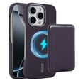 thumbnail image 1 of Dteck Detachable Wallet Case for iPhone 13,Shockproof Carbon Fiber Texture PC Case Compatible with Mag Safe Leather Card Slot Pocket for iPhone 13,Purple, 1 of 7