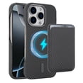 thumbnail image 1 of Dteck Detachable Wallet Case for iPhone 14 Pro,Shockproof Carbon Fiber Texture PC Case Compatible with Mag Safe Leather Card Slot Pocket for iPhone 14 Pro,Gray, 1 of 7