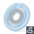 thumbnail image 1 of Dteck Double Magnetic Phone Ring Holder and Finger Grip Kickstand, Compatible with MagSafe, iPhones, Androids, and Car Mounts,Blue, 1 of 7