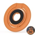 thumbnail image 1 of Dteck Double Magnetic Phone Ring Holder and Finger Grip Kickstand, Compatible with MagSafe, iPhones, Androids, and Car Mounts,Orange, 1 of 6