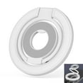 thumbnail image 1 of Dteck Double Magnetic Phone Ring Holder and Finger Grip Kickstand, Compatible with MagSafe, iPhones, Androids, and Car Mounts,White, 1 of 7