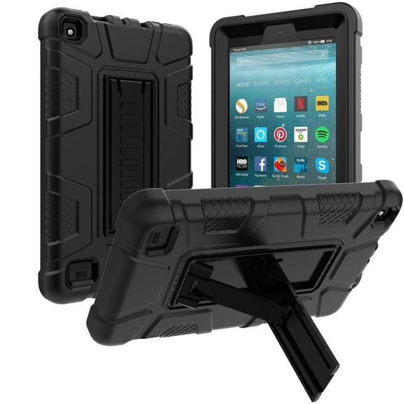Dteck Dteck Kickstand Heavy Duty Three Layer Rugged Shockproof Protective Cover, Black