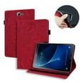 thumbnail image 1 of Dteck Embossed Case For Samsung Galaxy Tab A6 10.1 2016 (SM-T580 T585 T587), 3D Embossed Flower PU Leather Flip Stand Cover Wallet Case Built-in 4 Card Slots, Pencil Holder, Multi-angels Viewing, Red, 1 of 7