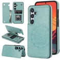 thumbnail image 1 of Dteck Embossed Flower Pattern Wallet Case for Samsung Galaxy A54 5G Magnetic Leather Card Slots Women Girl Case Shockproof Kickstand Flip Cover for Galaxy A54 5G,Green, 1 of 7