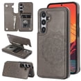 thumbnail image 1 of Dteck Embossed Flower Pattern Wallet Case for Samsung Galaxy S24 Plus Magnetic Leather Card Slots Women Girl Case Shockproof Kickstand Flip Cover for Galaxy S24+,Gray, 1 of 7