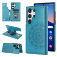 thumbnail image 1 of Dteck Embossed Flower Pattern Wallet Case for Samsung Galaxy S24 Ultra Magnetic Leather Card Slots Women Girl Case Shockproof Kickstand Flip Cover for Galaxy S24 Ultra,Blue, 1 of 7