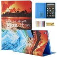 thumbnail image 1 of Dteck Fire HD 10 Tablet Case (9th/7th/5th Gen, 2019/2017/2015 Release), Slim Cute Pattern PU Leather Folio Stand Cover with Auto Wake Sleep, Sunset, 1 of 7