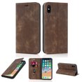 thumbnail image 1 of Dteck Fit for Apple iPhone X,Apple iPhone XS Wallet Case with RFID Blocking Card Slots,Drop Protection Premium PU Leather Magnetic Folio Flip Kickstand Holder Phone Cover,Brown, 1 of 10