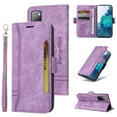 thumbnail image 1 of Dteck Fit for Samsung Galaxy S20 FE/Lite Wallet Phone Case with Wrist Strap,Shockproof Premium PU Leather Magnetic Clasp ID Credit Card Holder Slots Flip Stand Protective Phone Cover,Purple, 1 of 15