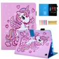 thumbnail image 1 of Dteck Flip Case for All-New Kindle Fire HD 10 2021/Fire HD 10 Plus 2021 (11th Generation), Premium PU Leather Multi-Angle Folio Cover with Card Holder Auto Wake Sleep,06# Angel Horse, 1 of 6
