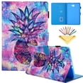 thumbnail image 1 of Dteck Flip Case For Samsung Galaxy Tab A 10.1 inch 2016 Tablet (No S Pen Version, Model SM-T580/T585/T587), PU Leather Folio Stand Cover Built-in Card Slots/Stylus Holder Wallet Case, Pineapple, 1 of 1