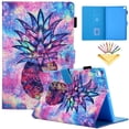 thumbnail image 1 of Dteck Flip Case For Samsung Galaxy Tab A 10.1 inch 2019 Tablet SM-T510/T515, Cute Pattern PU Leather Folio Stand Cover Built-in Card Slots/Stylus Holder Wallet Case, Pineapple, 1 of 1