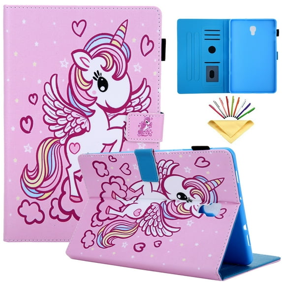 Dteck Flip Case For Samsung Galaxy Tab A 10.5 inch 2018 Tablet SM-T590/T595/T597, Cute Pattern PU Leather Folio Stand Cover Built-in Card Slots/Stylus Holder Wallet Case, Angle Horse