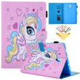 thumbnail image 1 of Dteck Flip Case For Samsung Galaxy Tab A 10.5 inch 2018 Tablet SM-T590/T595/T597, Cute Pattern PU Leather Folio Stand Cover Built-in Card Slots/Stylus Holder Wallet Case, Cute Horse, 1 of 1