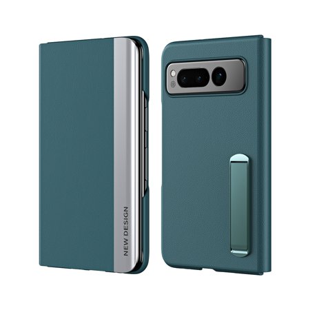 Dteck Flip Case for Google Pixel Fold, Pixel Fold 5G Case with Kickstand, PU Leather PC Bumper Magnetic Folio Kickstand Cover for Google Pixel Fold,Cyan