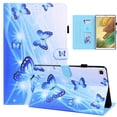 thumbnail image 1 of Dteck Flip Case for Samsung Galaxy Tab A7 Lite 8.7-inch 2021 Tablet models SM-T220 / T225, Cute Pattern PU Leather Folio Case Multi-angle Stand Cover with Card Slots,32 Blue Butterfly, 1 of 6