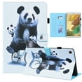 thumbnail image 1 of Dteck Flip Case for Samsung Galaxy Tab A7 Lite 8.7-inch 2021 Tablet models SM-T220 / T225, Cute Pattern PU Leather Folio Case Multi-angle Stand Cover with Card Slots,31 Biking Panda, 1 of 6