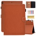 thumbnail image 1 of Dteck Flip Case for iPad 9th Gen/iPad 8th Gen/iPad 7th Gen 10.2 inch, iPad Air 3rd Gen Case, Folio Wallet Case with Multi-Angle Viewing Stand, Auto Wake Sleep, Brown, 1 of 5
