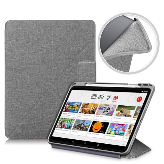Dteck Flip Case for iPad Air 10.9-inch 2020 , iPad Air 4th Generation Case, Lightweight Magnetic Closure Folio Case Multi-Angle Stand Durable Rubber Protective Cover for 10.9" iPad Air 4th Gen, Gray