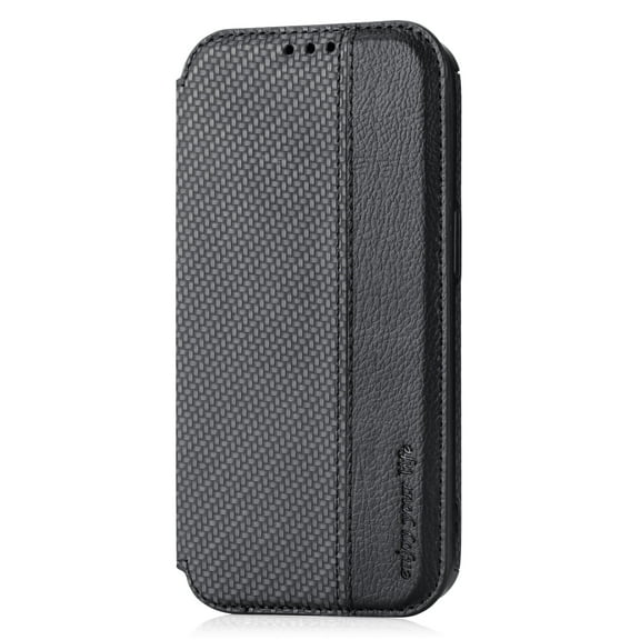 Dteck Flip Leather Wallet Case for iPhone 11 Pro Max Weave Pattern with Suction Cup Design Card Slots Kickstand Official Wallet Case For iPhone 11 Pro Max,Black