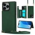 thumbnail image 1 of Dteck Flip Leather Wallet Case for iPhone 16 Pro 5G, Crossbody Wallet Phone Case with Credit Card Holder Strap Lanyard, Women Girl Purse Kickstand, Green, 1 of 7