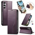 thumbnail image 1 of Dteck Flip Wallet Case for Samsung Galaxy A36 5G,Leather Magnetic Folio Cover with Card Holder Kickstand Shockproof TPU Full Body Protective Phone Case,Purple, 1 of 7