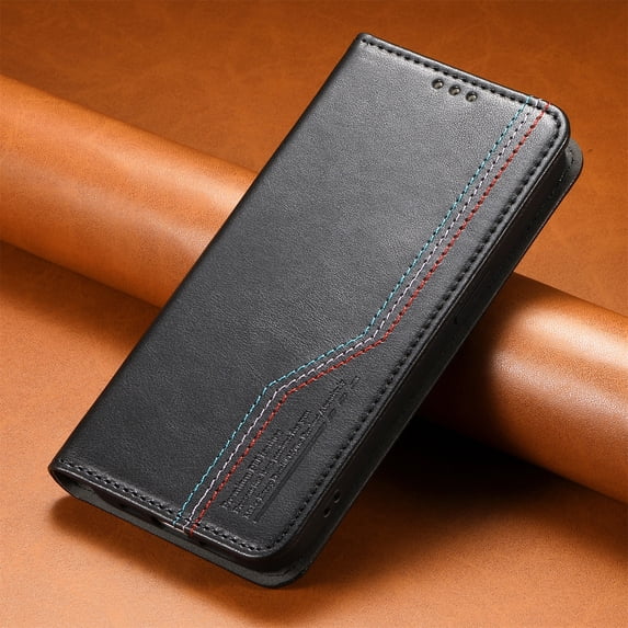 Dteck Flip Wallet Case for Samsung Galaxy A51 5G,Leather Magnetic Folio Cover with Card Holder Kickstand Shockproof TPU Full Body Protective Phone Case,Black