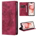 thumbnail image 1 of Dteck Flip Wallet Case for Samsung Galaxy Note 10, Embossed Leather Magnetic Folio Cover with Card Holder,Kickstand - TPU Shockproof Durable Protective Phone Case,Red, 1 of 6