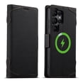 thumbnail image 1 of Dteck Flip Wallet Case for Samsung Galaxy S22 Ultra, For S22 Ultra Magnetic Case Compatible with MagSafe, Matte PU Leather Magnetic Folio Cover with Card Holder, Shockproof Durable Phone Cover,Black, 1 of 5