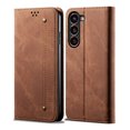 thumbnail image 1 of Dteck Flip Wallet Case for Samsung Galaxy S24, Premium PU Leather Magnetic Folio Cover with Card Holder Kickstand Shockproof Durable Protective TPU Phone Case,Brown, 1 of 5