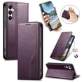 thumbnail image 1 of Dteck Flip Wallet Case for Samsung Galaxy S25,Leather Magnetic Folio Cover with Card Holder Kickstand Shockproof TPU Full Body Protective Phone Case,Purple, 1 of 7