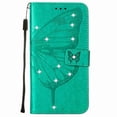 thumbnail image 1 of Dteck Flip Wallet Case for Google Pixel 6 Pro PU Leather Bling Diamond Buttefly Card Holder Wrist Strap Stand Phone Cover,Green, 1 of 1